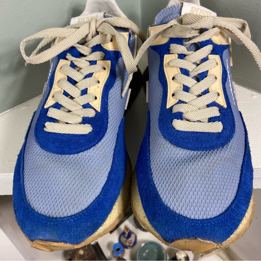 Women’s Ghoud Rush Grove Ocean Blue Sneakers Shoes Italy Sz 39 /8US Chunky Suede - Picture 2 of 12